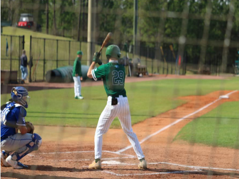 Freshman outfielder Evan Cowan steps into the box ready for his at-bat versus Southern Wesleyan on March 21.