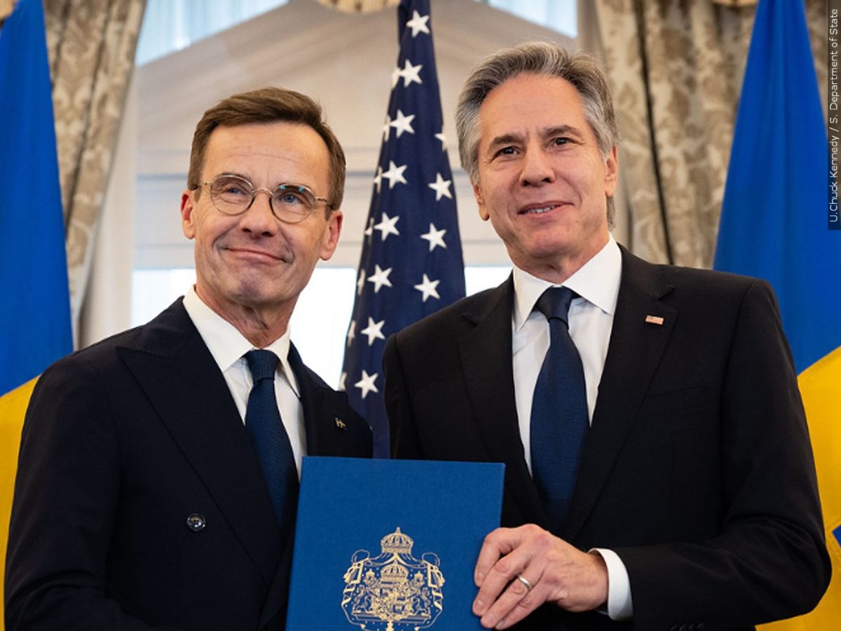 U.S. Secretary of State Antony Blinken and Swedish Prime Minister Ulf Kristersson