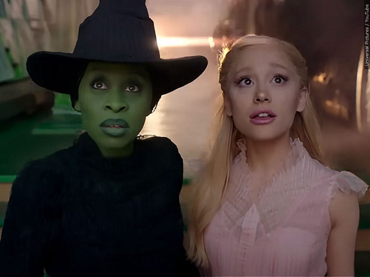 Cynthia Erivo as "Elphaba" and Ariana Grande as "Glinda"